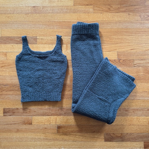 SKIMS Cozy Knit Set in Charcoal Gray - Picture 6 of 8